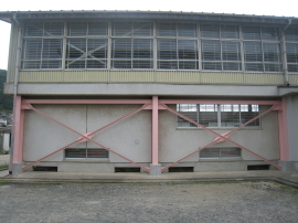 綾部高校武道場・渡り廊下耐震補強07