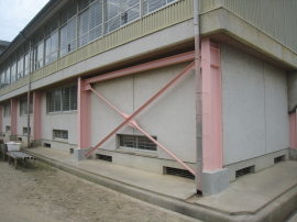 綾部高校武道場・渡り廊下耐震補強08