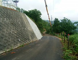 京都・宮津テレビ中継放送所　法面崩落部復旧工事04